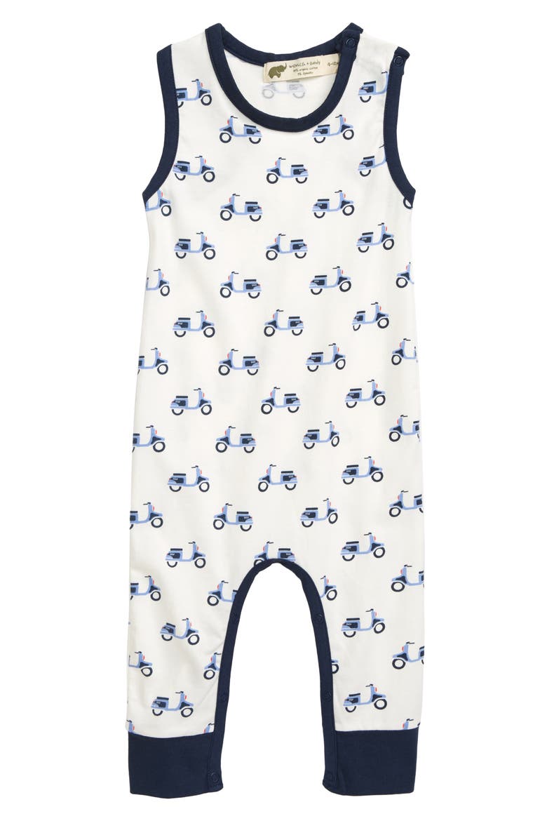 Racerback Romper, Main, color, SCOOT AROUND