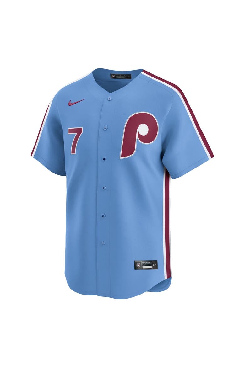 Men's Nike Trea Turner Light Blue Philadelphia Phillies Alternate Limited Player Jersey, Alternate, color, Light Blue