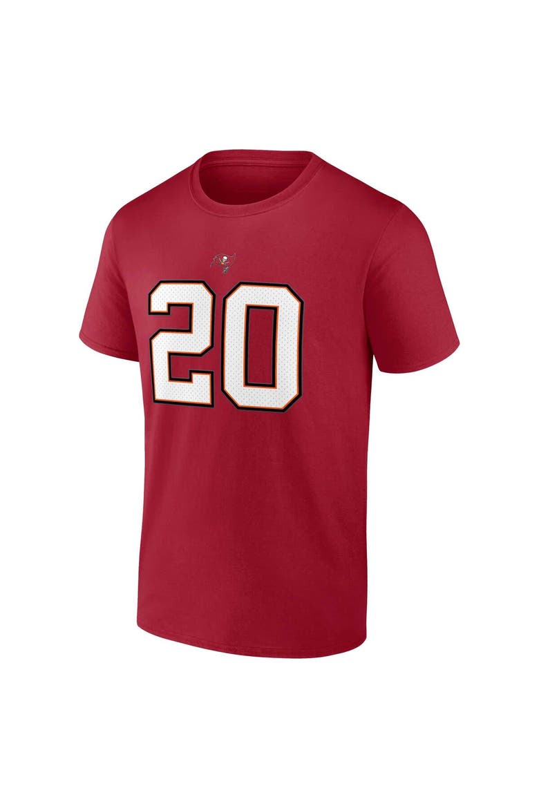 Men's Fanatics Branded Ronde Barber Red Tampa Bay Buccaneers Retired Player Icon Name & Number T-Shirt, Alternate, color, Red