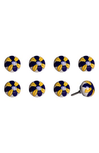 Kinetic 8-pack Knobs In Navy Yellow