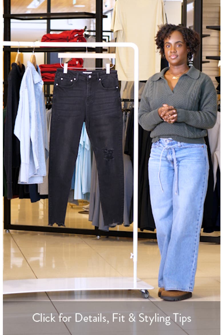 Destroyed Raw Hem Skinny Jeans video