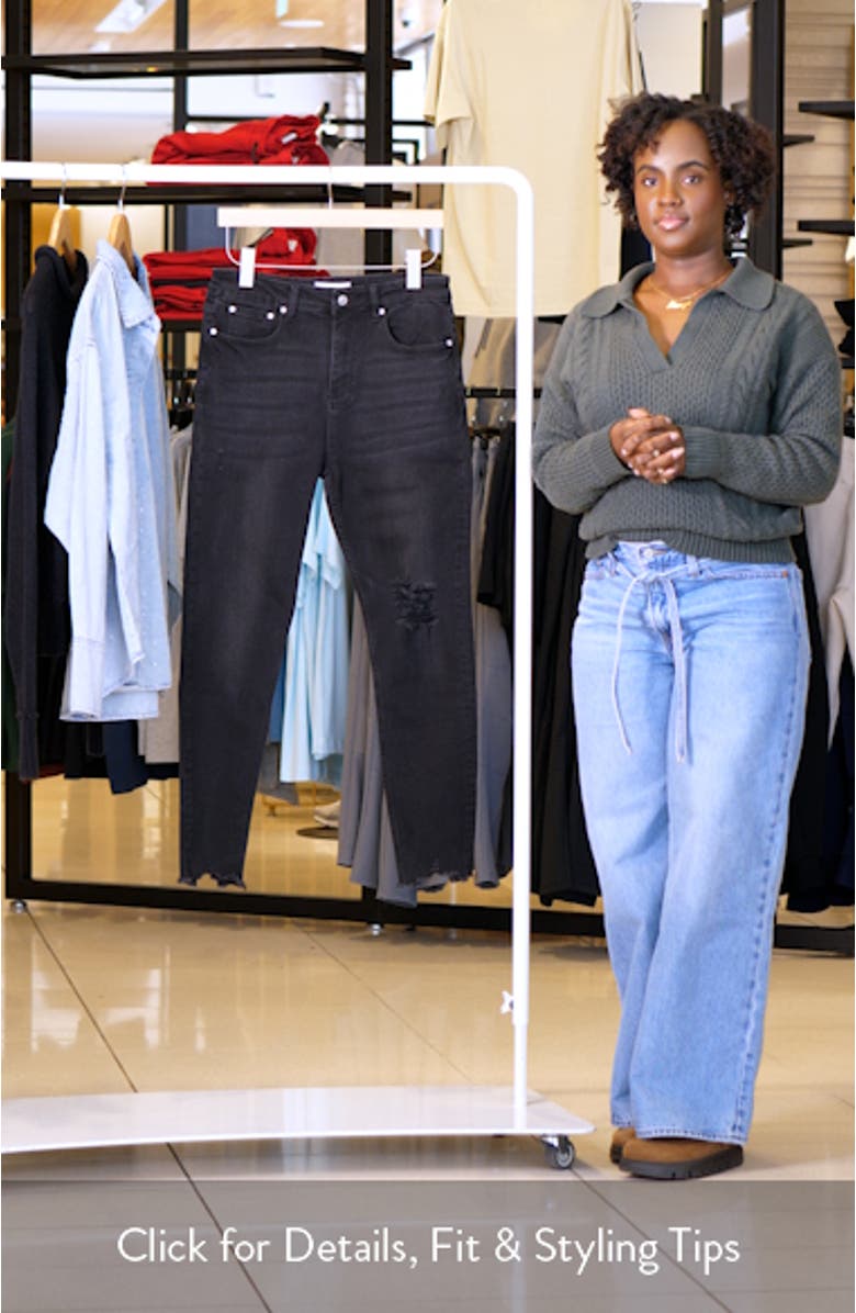 Destroyed Raw Hem Skinny Jeans, sales video thumbnail