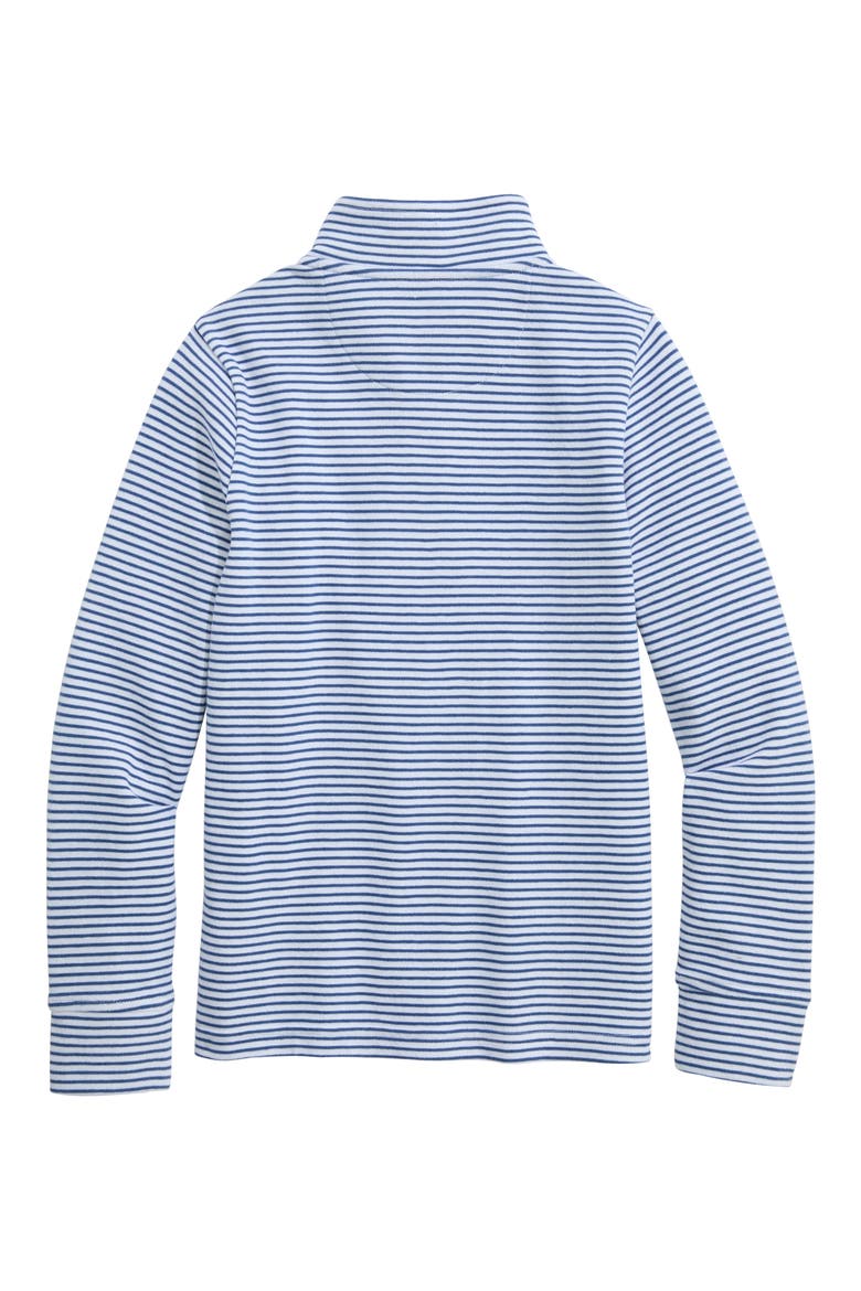 Kids' Saltwater Stripe Quarter Zip Sweatshirt, Alternate, color, WHITE BRADLEY STRIPE