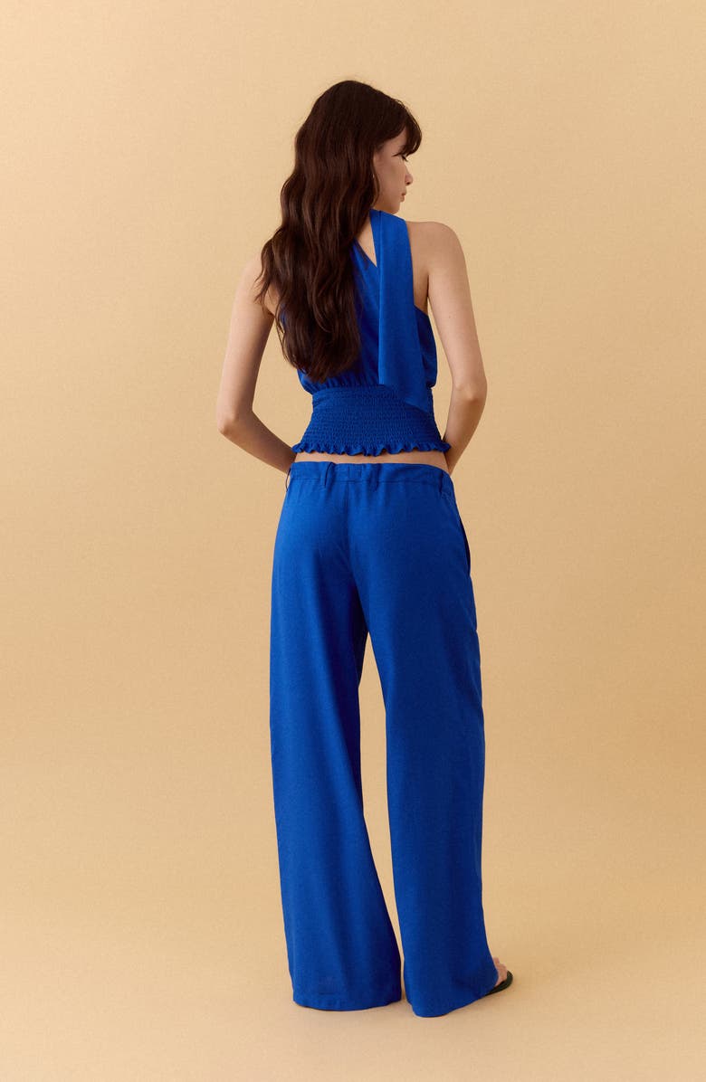 MANGO TEEN Straight Leg Pants, Alternate, color, Vibrant Blue