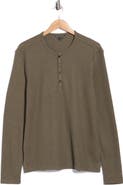 John Varvatos Pascal Waffle Long Sleeve Henley