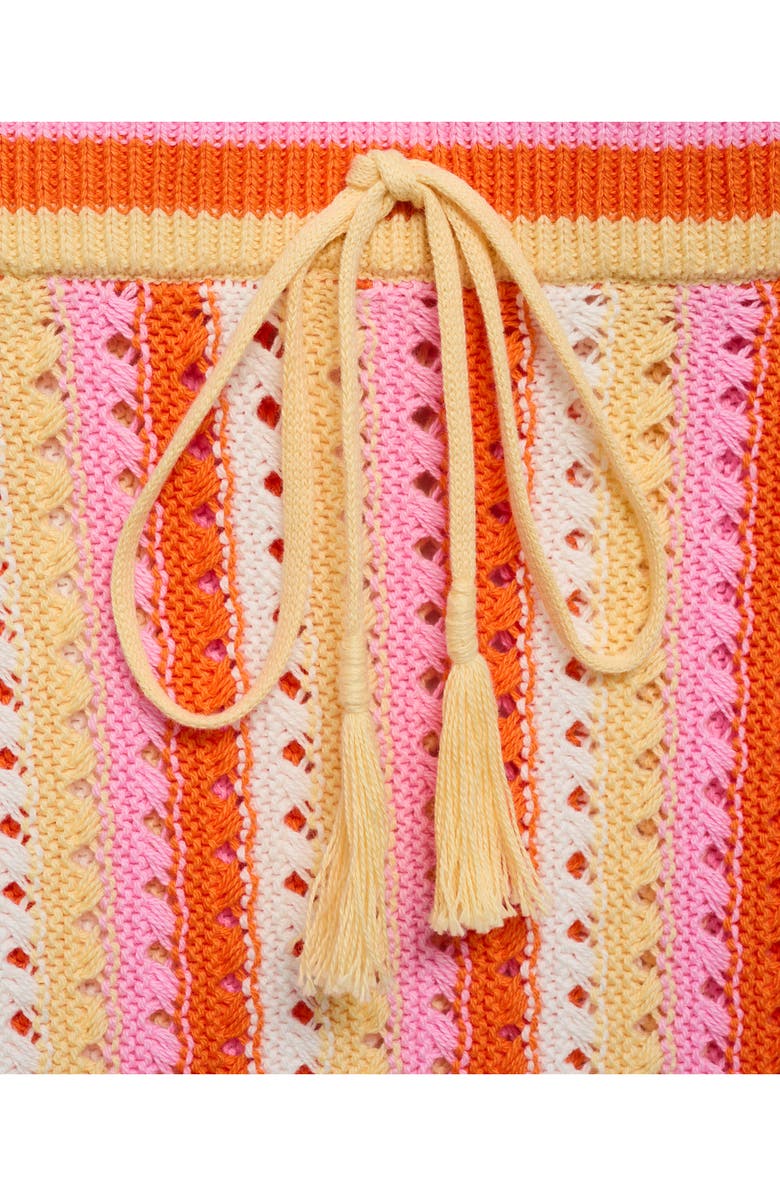 MANGO Stripe Crochet Skirt, Alternate, color, Pink