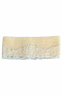 Lace Appliquéd Knit Headband