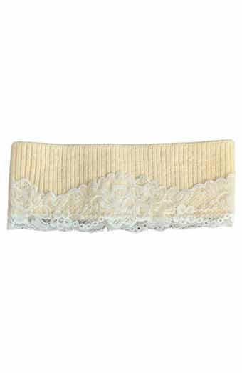 Lace Appliquéd Knit Headband