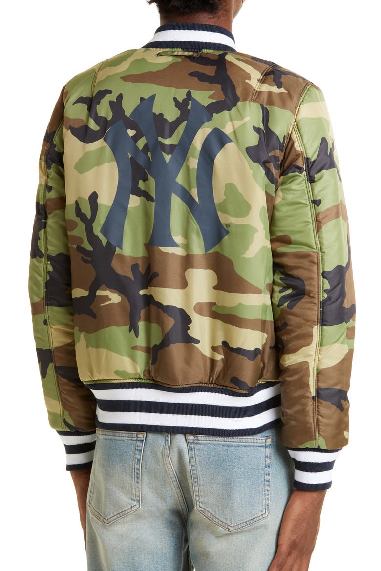 Baseball Patch Bomber Jacket, Alternate, color, BLUE