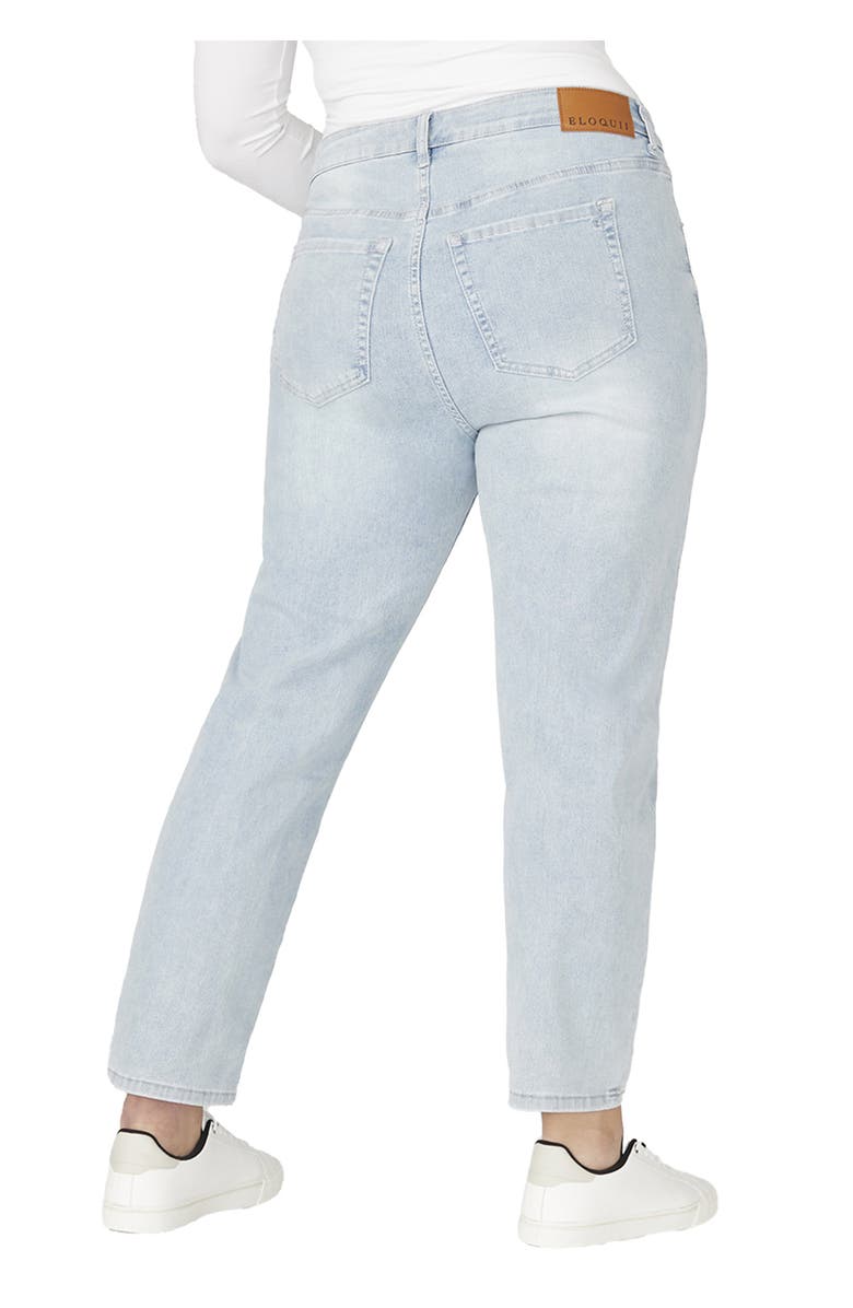 ELOQUII The Leigh Super Stretch Slim Leg Jean, Alternate, color, Light Wash