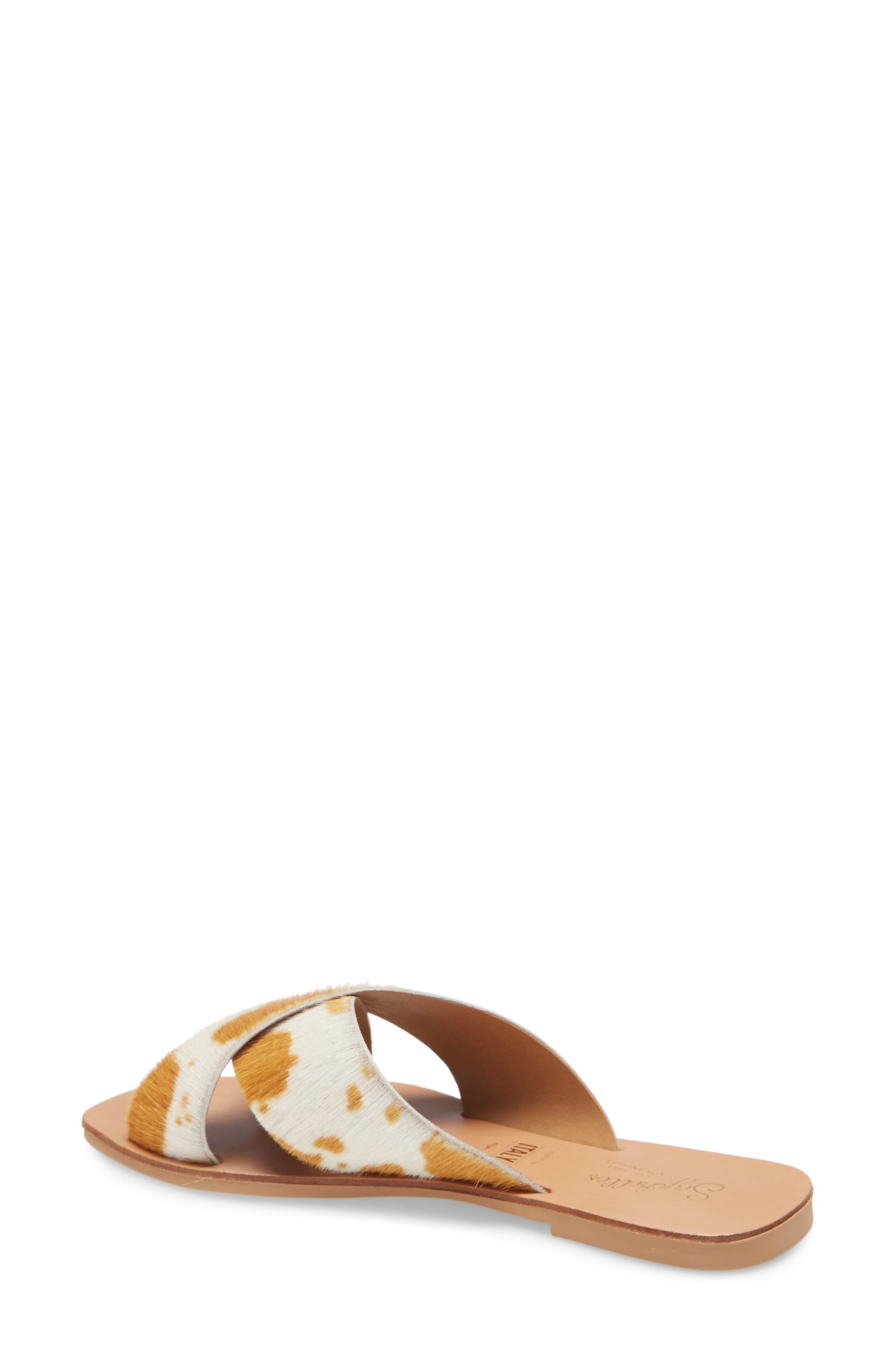 Total Relaxation Slide Sandal, Alternate, color, TAN COW LEATHER