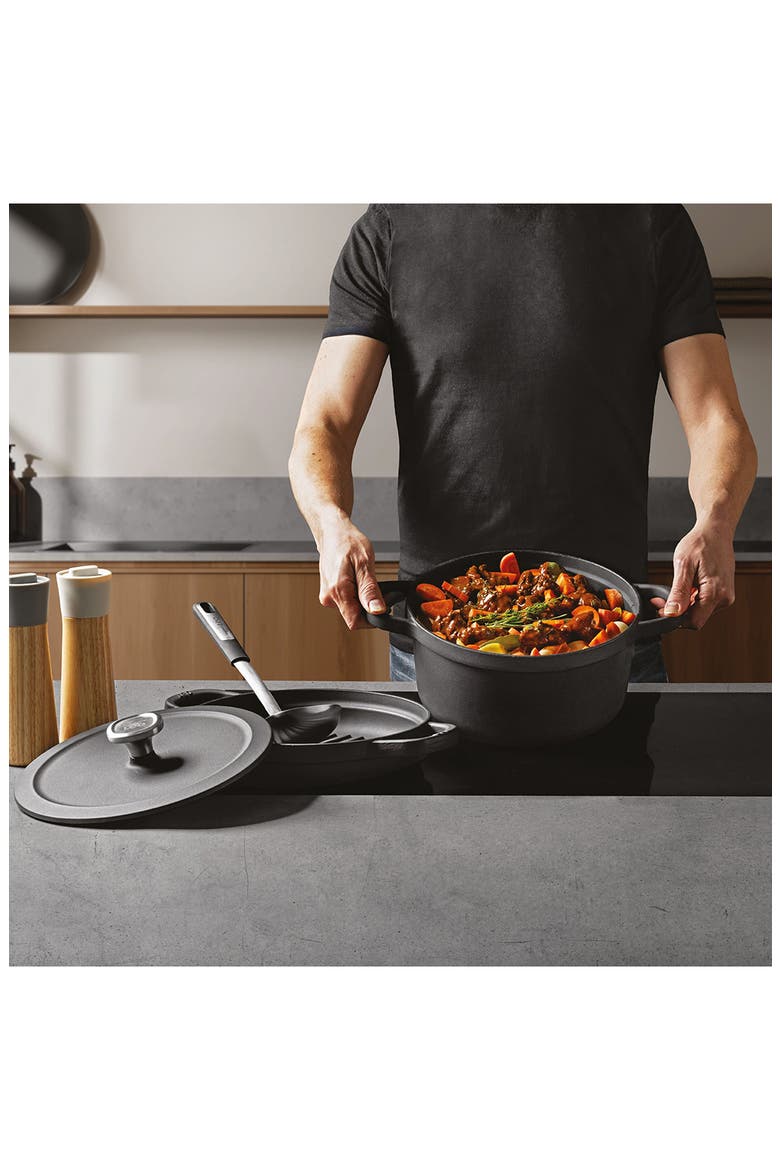 Leo Graphite 4-Piece Cookware Set, Alternate, color, BLACK