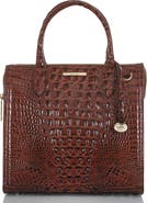 Brahmin Caroline Croc Embossed Leather Satchel