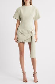 LIONESS Martini Draped Belt Minidress