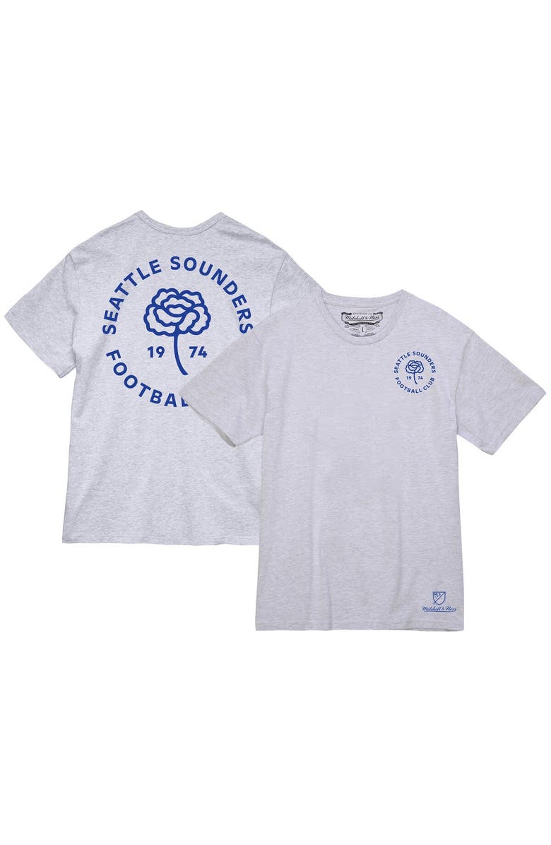 Mitchell & Ness Men's Mitchell & Ness  Heather Gray Seattle Sounders FC  Carnation T-Shirt, Alternate, color, 