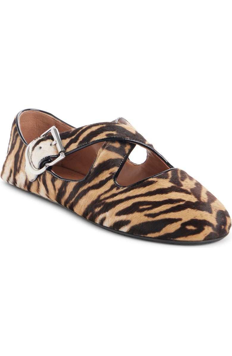 Alaïa Crisscross Ballet Flat, Main, color, Naturel