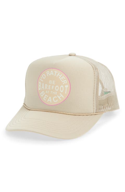 I'd Rather Be Barefoot at the Beach Trucker Hat