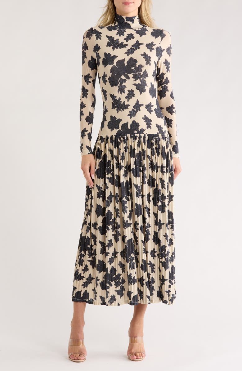Ulla Johnson Amaya Floral Long Sleeve Dress, Main, color, Moonflower