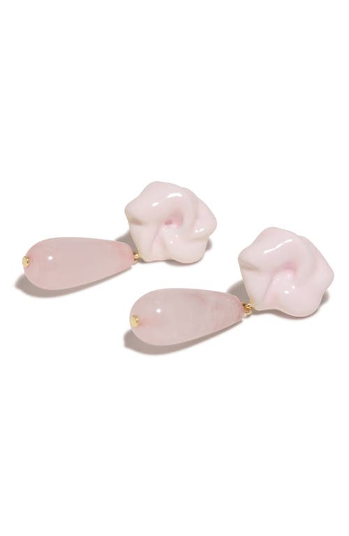 Completedworks Rose Quartz Drop Earrings In Purple