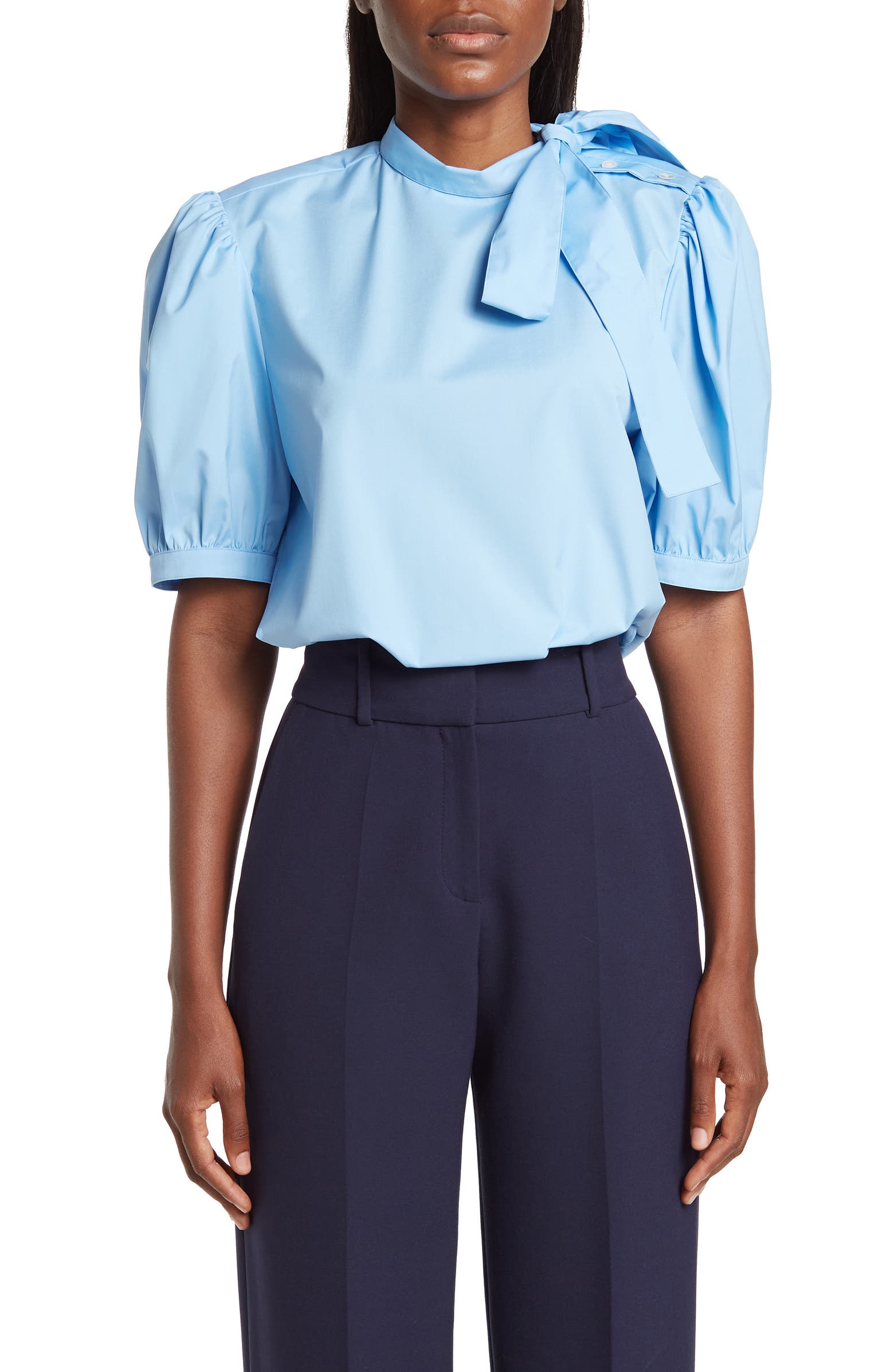 JASON WU Tie Neck Puff Sleeve Top | Nordstromrack