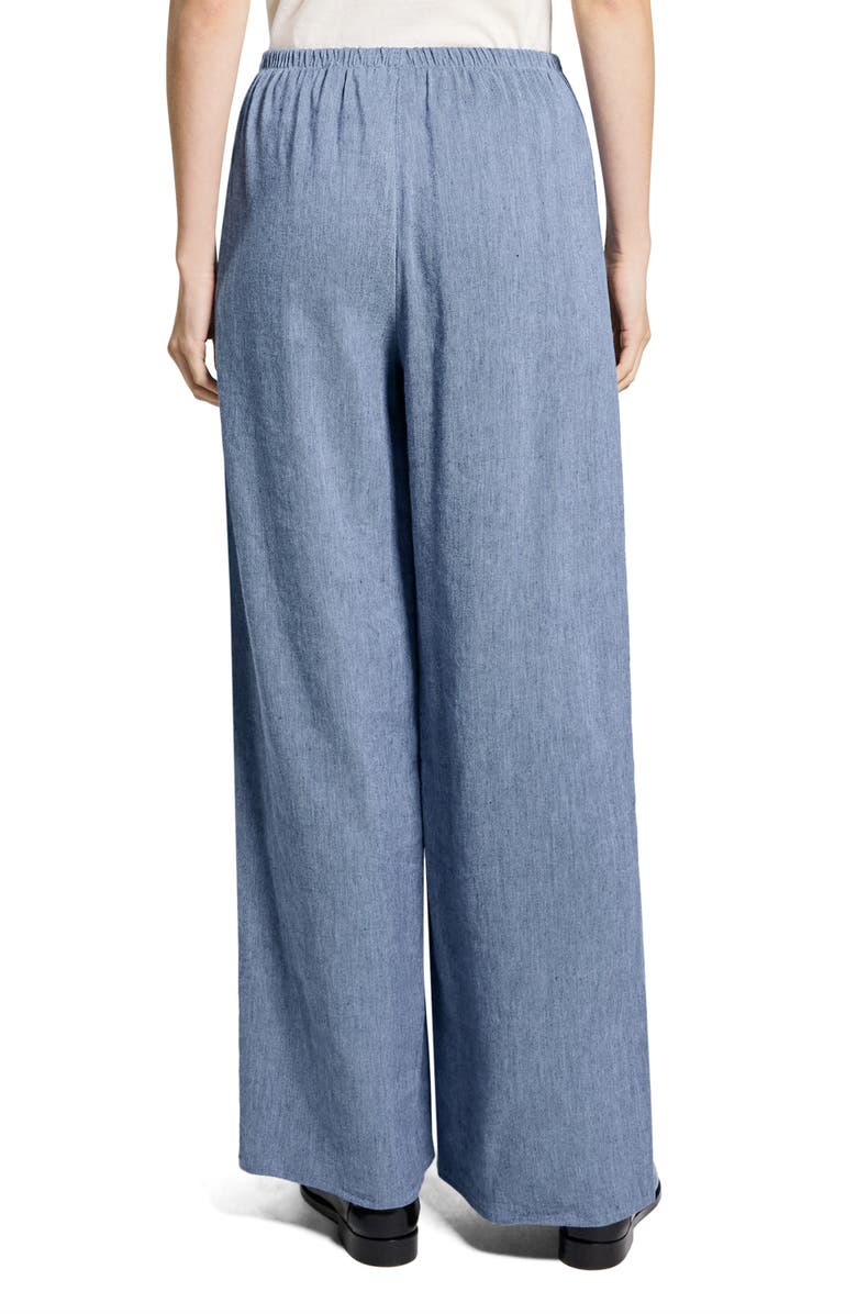 Theory Slit Hem Wide Leg Pants, Alternate, color, Light Denim