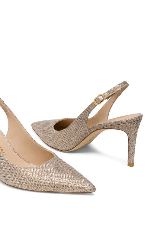 Stuart Weitzman Stuart Power Metallic Stiletto Pumps In Poudre