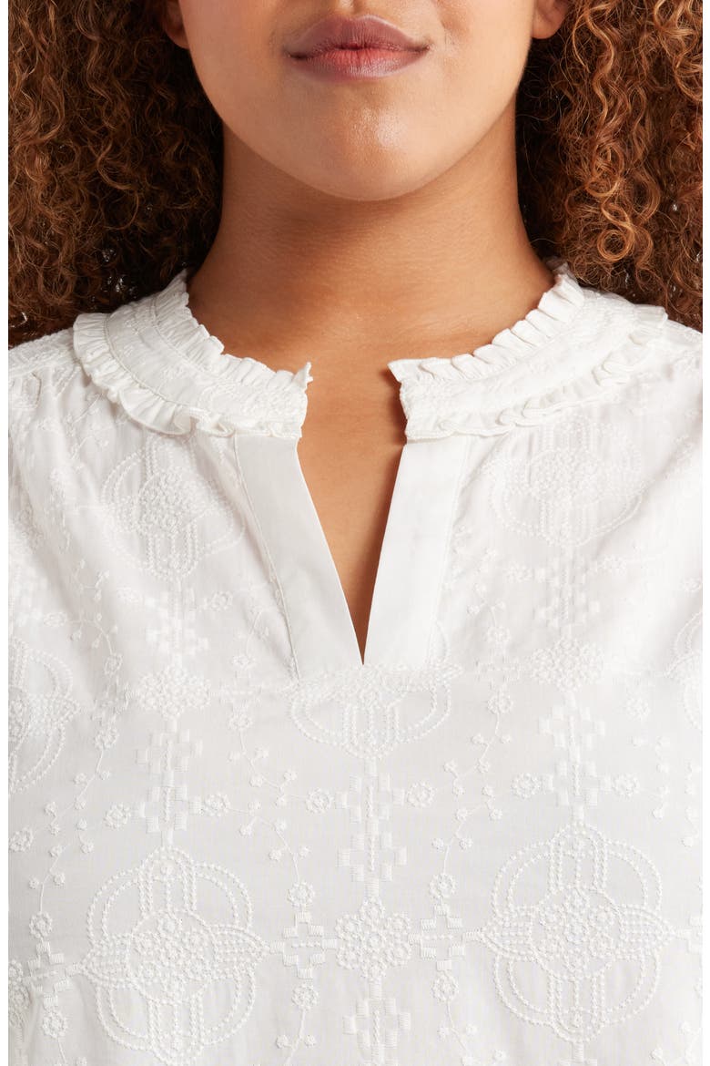 Cap Sleeve Woven Shirt, Alternate, color, OFF WHITE