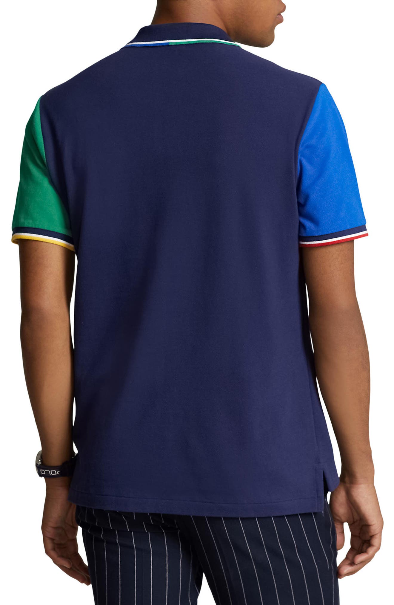 Colorblock Cotton Pique Polo - image 2