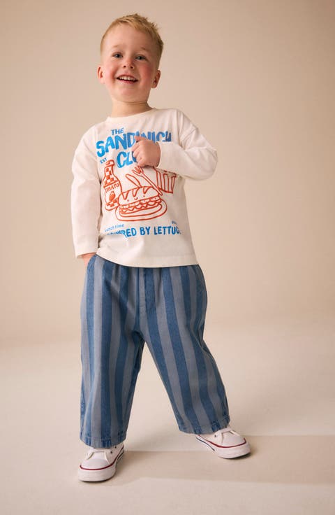 Kids' Striped Wide Leg Pants