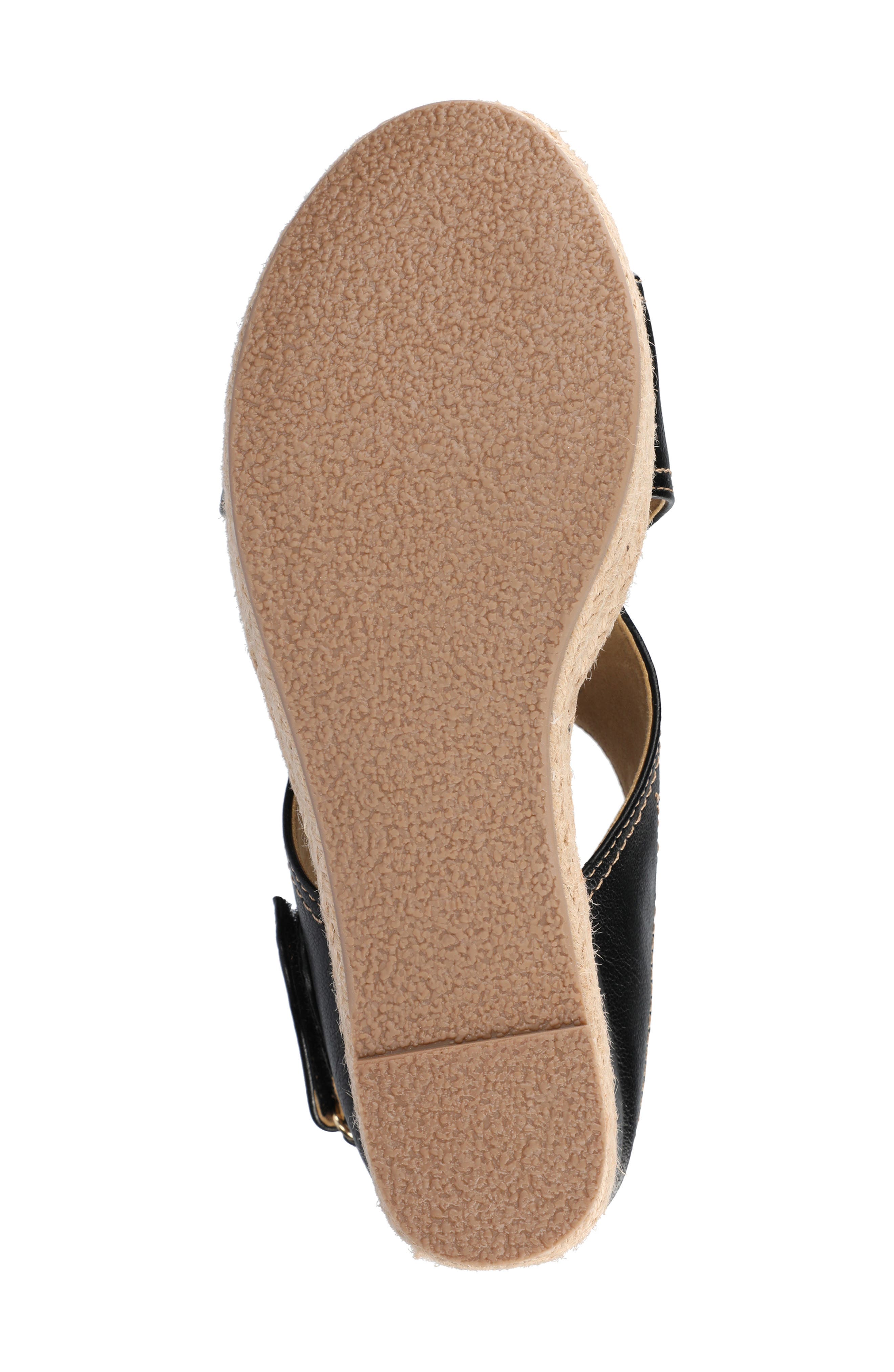 Journee Collection Rayleigh Wedge Sandal, Alternate, color, Black