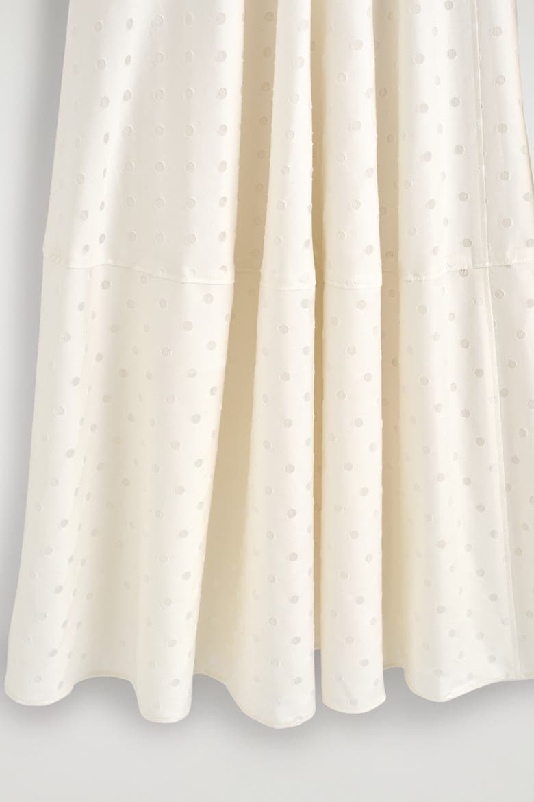 Polka-dot Jacquard Cotton Midi Skirt, Alternate, color, WHITE / POLKA DOT