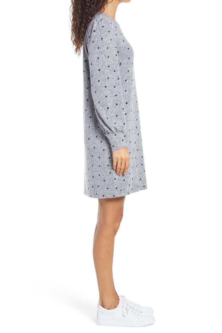 Cozy Long Sleeve Knit Shift Dress, Alternate, color, GREY MULTI