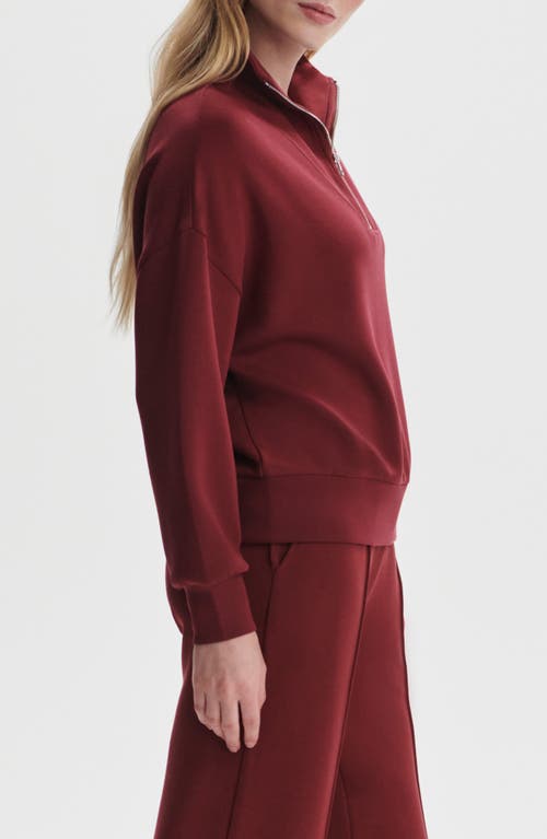 Varley Hawley Half-zip Sweatshirt In Burgundy