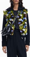 Desigual Lyon Faux Fur Mixed Media Knit Jacket