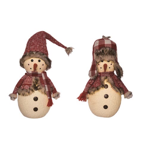 PLight Up Snowman Set of 2 Christmas Decorations