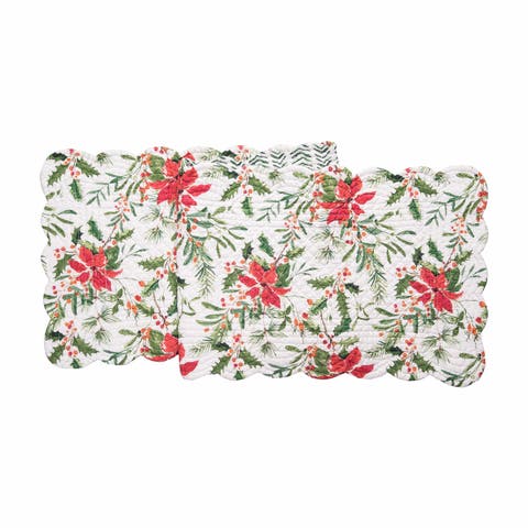 Silvia Poinsettia Table Runner 14" x 51"