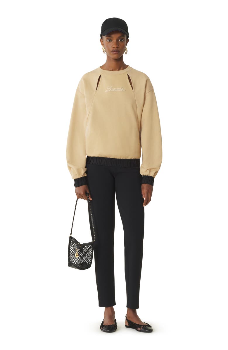 Lanvin White Lanvin Ribbon Sweatshirt, Main, color, Sand