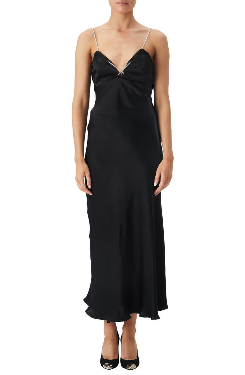 Bardot Lili Satin Slipdress, Main, color,