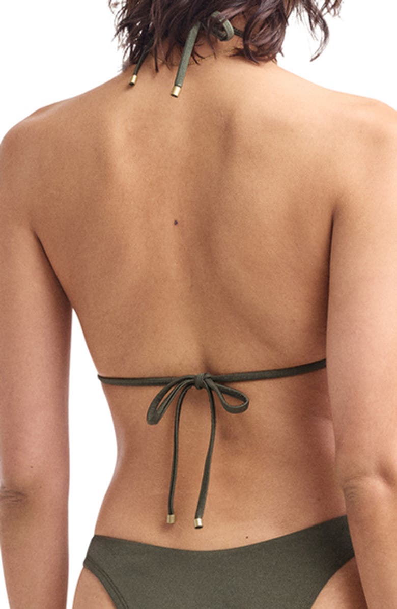 Vitamin A<sup>®</sup> Gia Triangle Bikini Top, Alternate, color, Olive Ecoshimmer