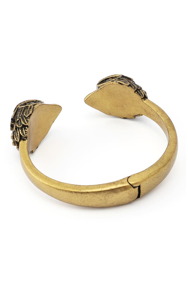 Large Eagle Hinge Bangle, Alternate, color, CRYSTAL DORADO