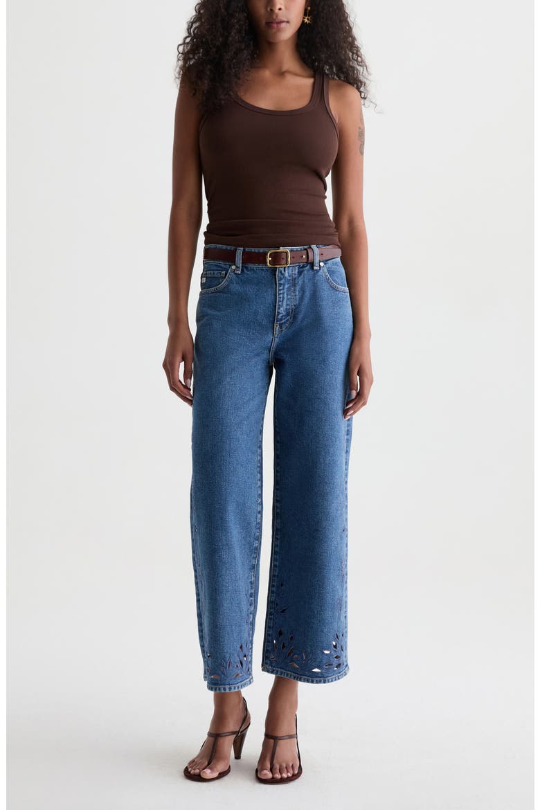 Saige Wide Leg Crop Jeans, Alternate, color, MALBEC