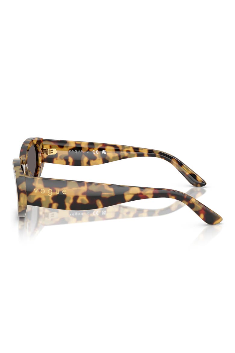 54mm Cat Eye Sunglasses, Alternate, color, YELLOW TORTOISE