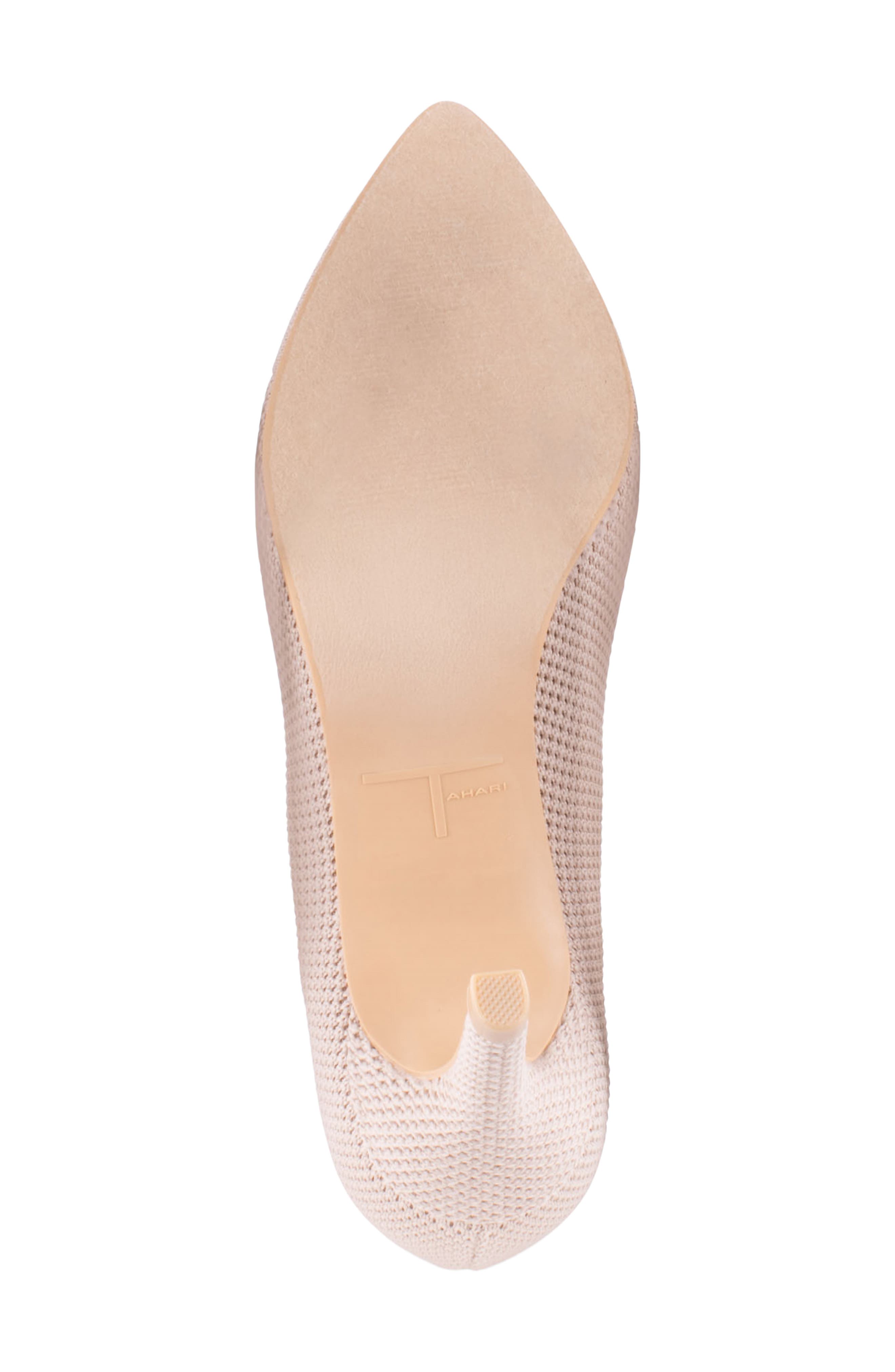 Taj Pointed Cap Toe Pump, Alternate, color, NATURAL