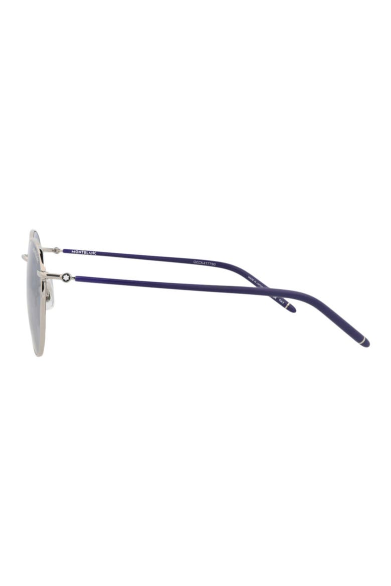 55mm Round Sunglasses, Alternate, color, SILVER BLUE GREY