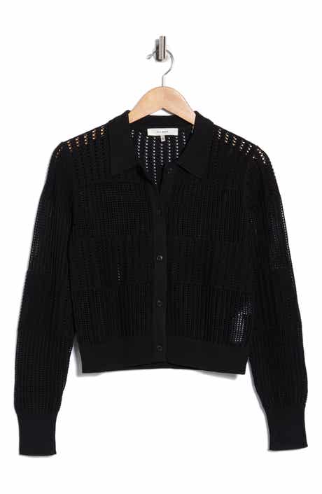 FRAME Shrunken Crochet Cardigan