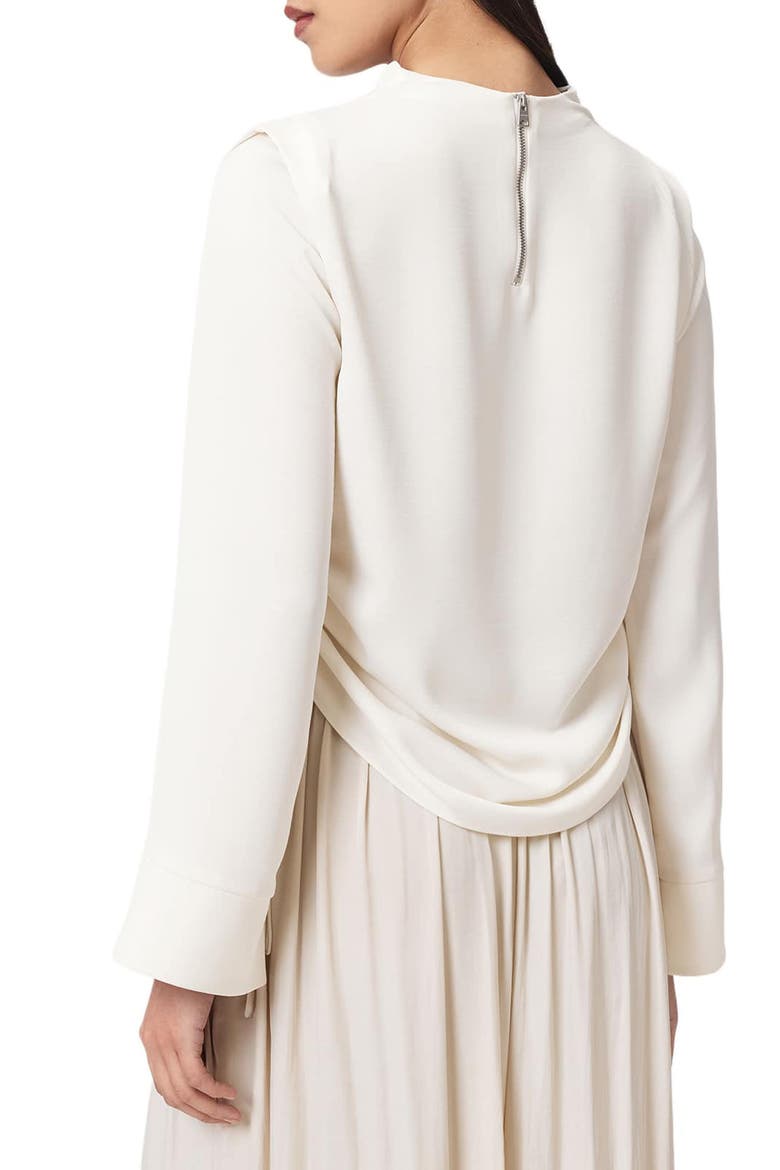 Leslie Cowl Neck Long Sleeve Top, Alternate, color, ANTIQUE WHITE