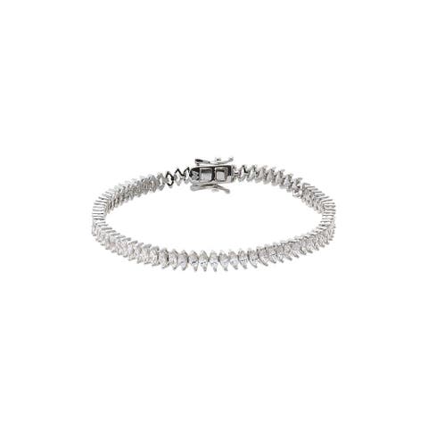 Fancy CZ Marquise Tennis Bracelet
