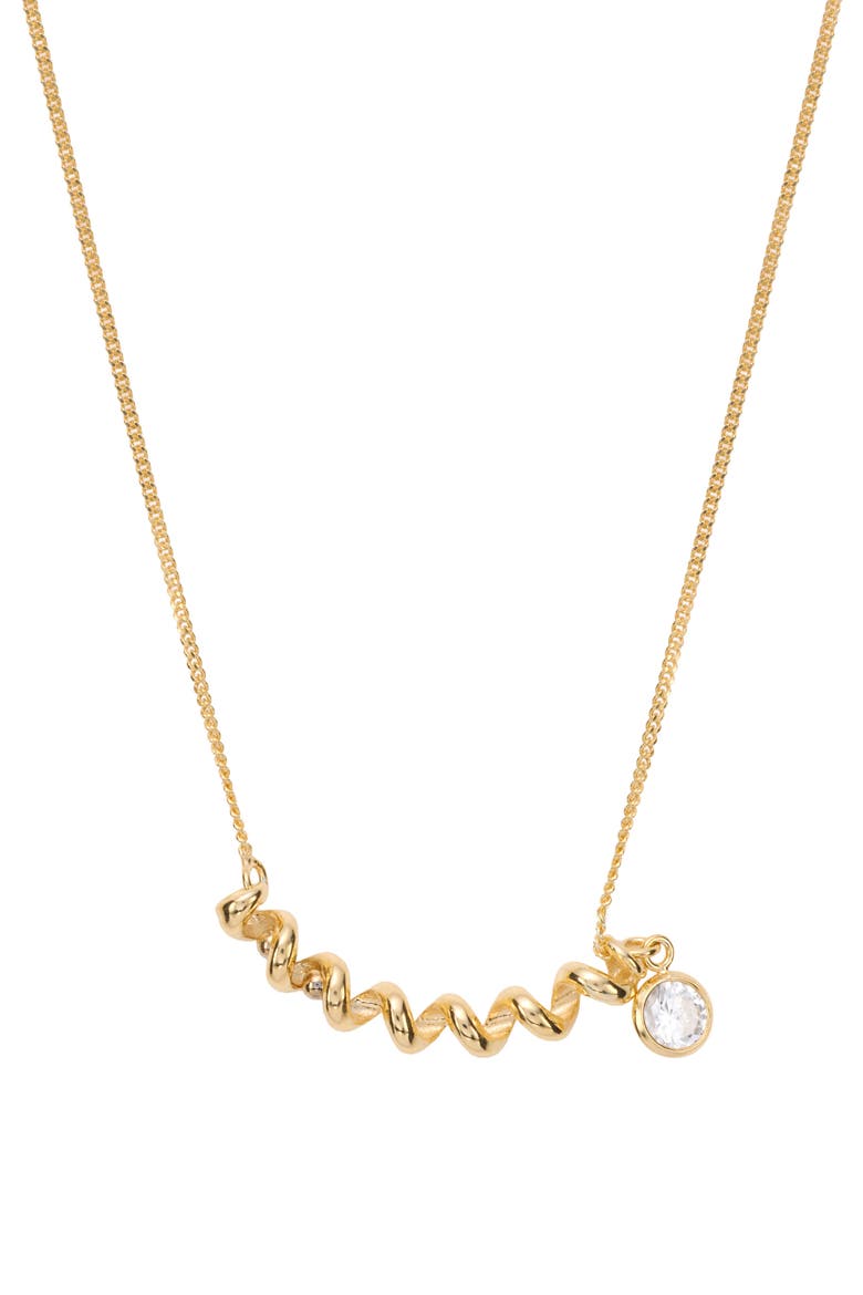 Dolce Sole Spiral Cubic Zirconia Pendant Necklace video