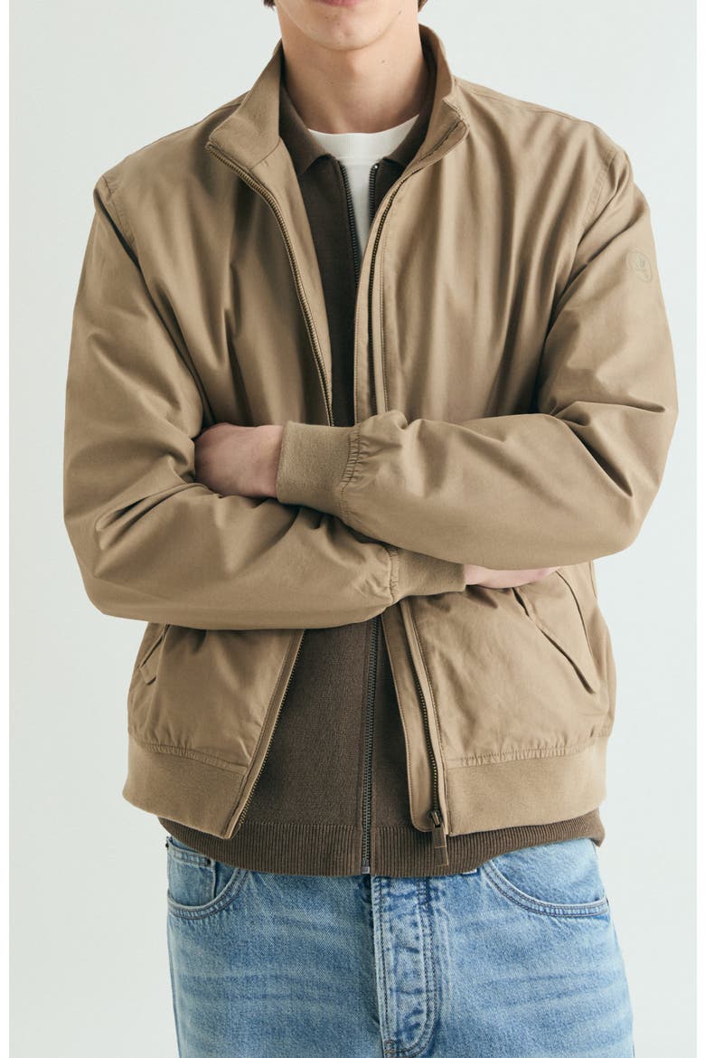 High Neck Bomber Jacket, Main, color, Camel