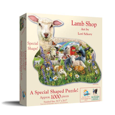 Lamb Shop 1000 piece Jigsaw Puzzle for Adults Special Shape